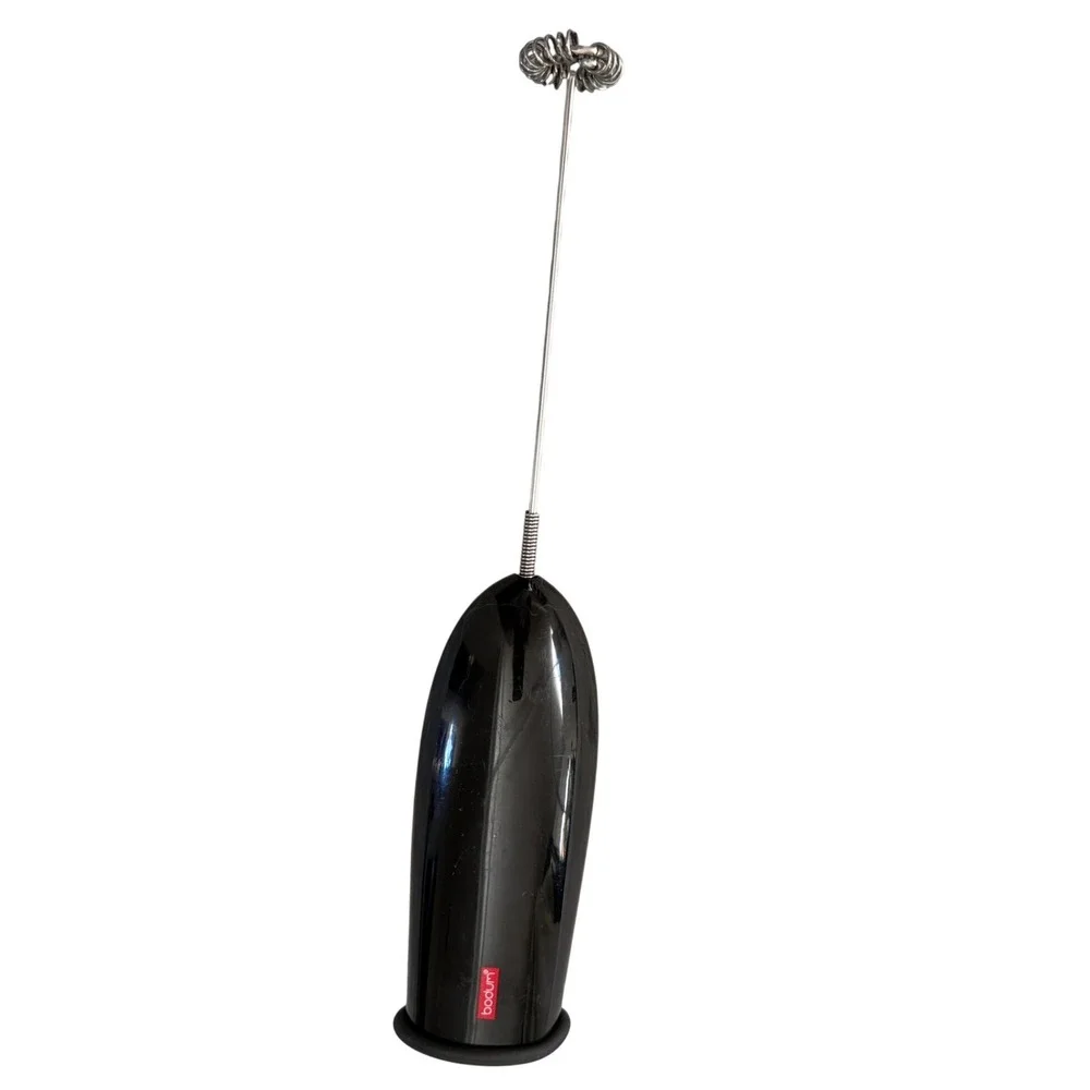 Bodum Battery Powered Milk Frother Black Handheld Coffee Foam Maker‎